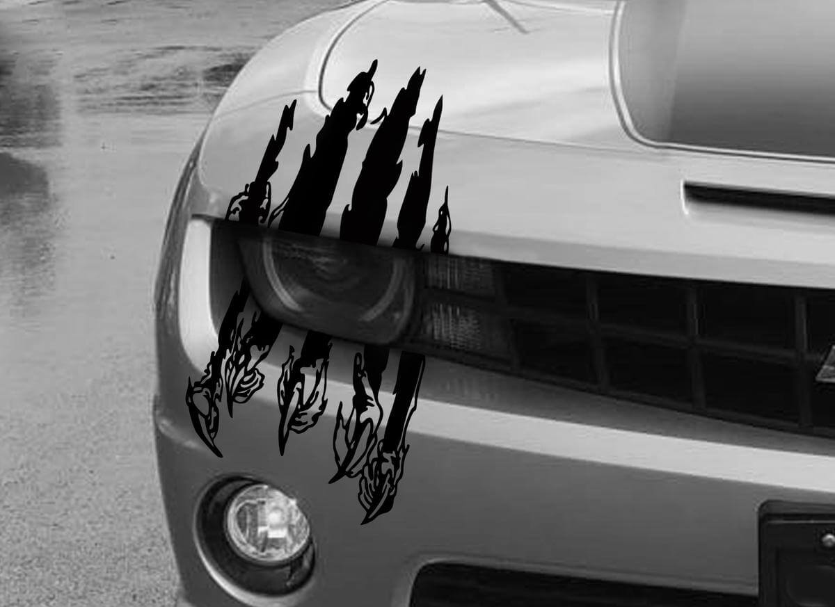 Claw Scar Mark Sticker Decal Hood Headlight Scratch Car Vehicle Camaro Marks
