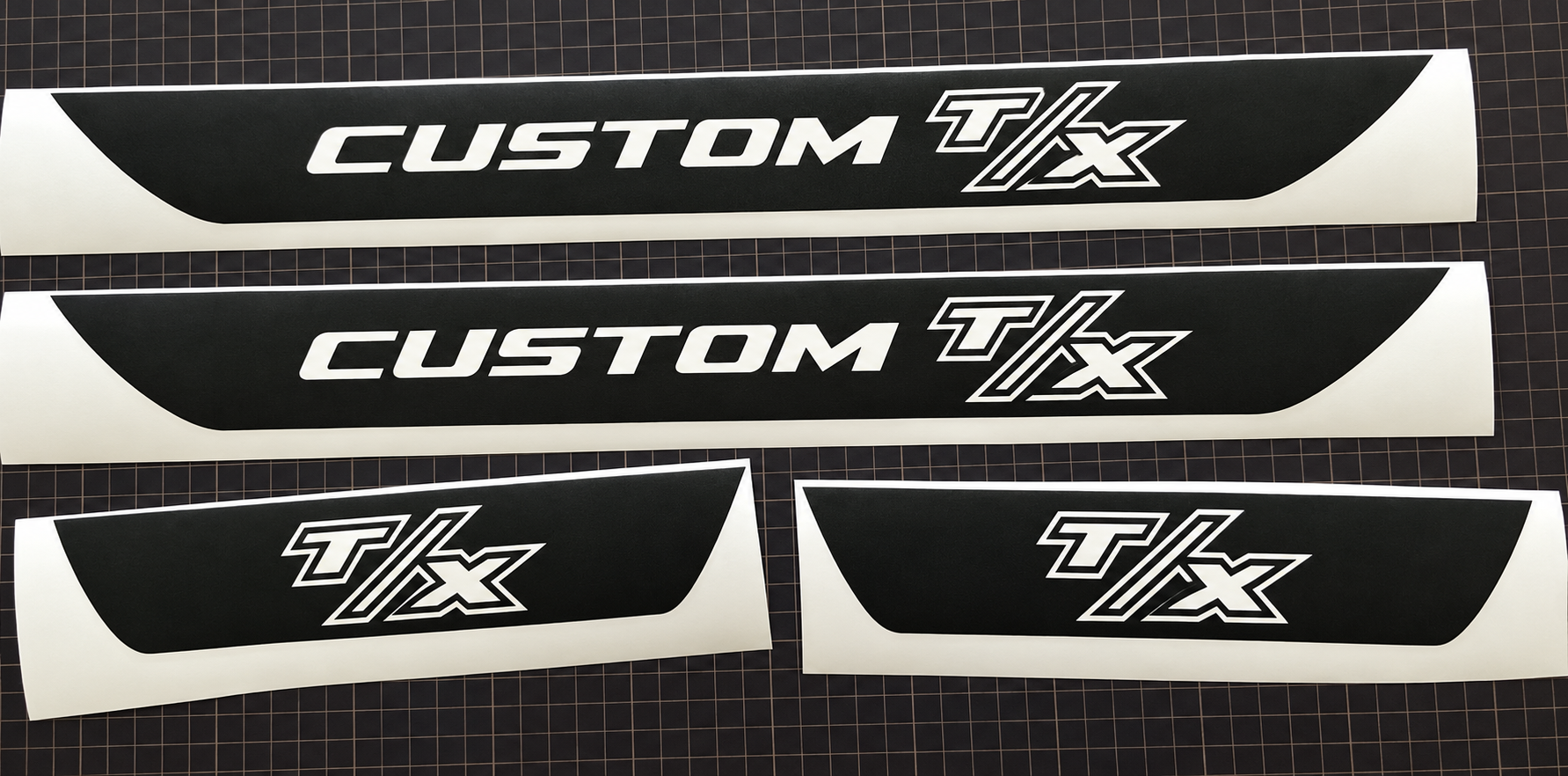 CUSTOM T/X Four Piece Door Sill Set Door Vinyl Decal Sticker for Dodge Charger 2006-2018