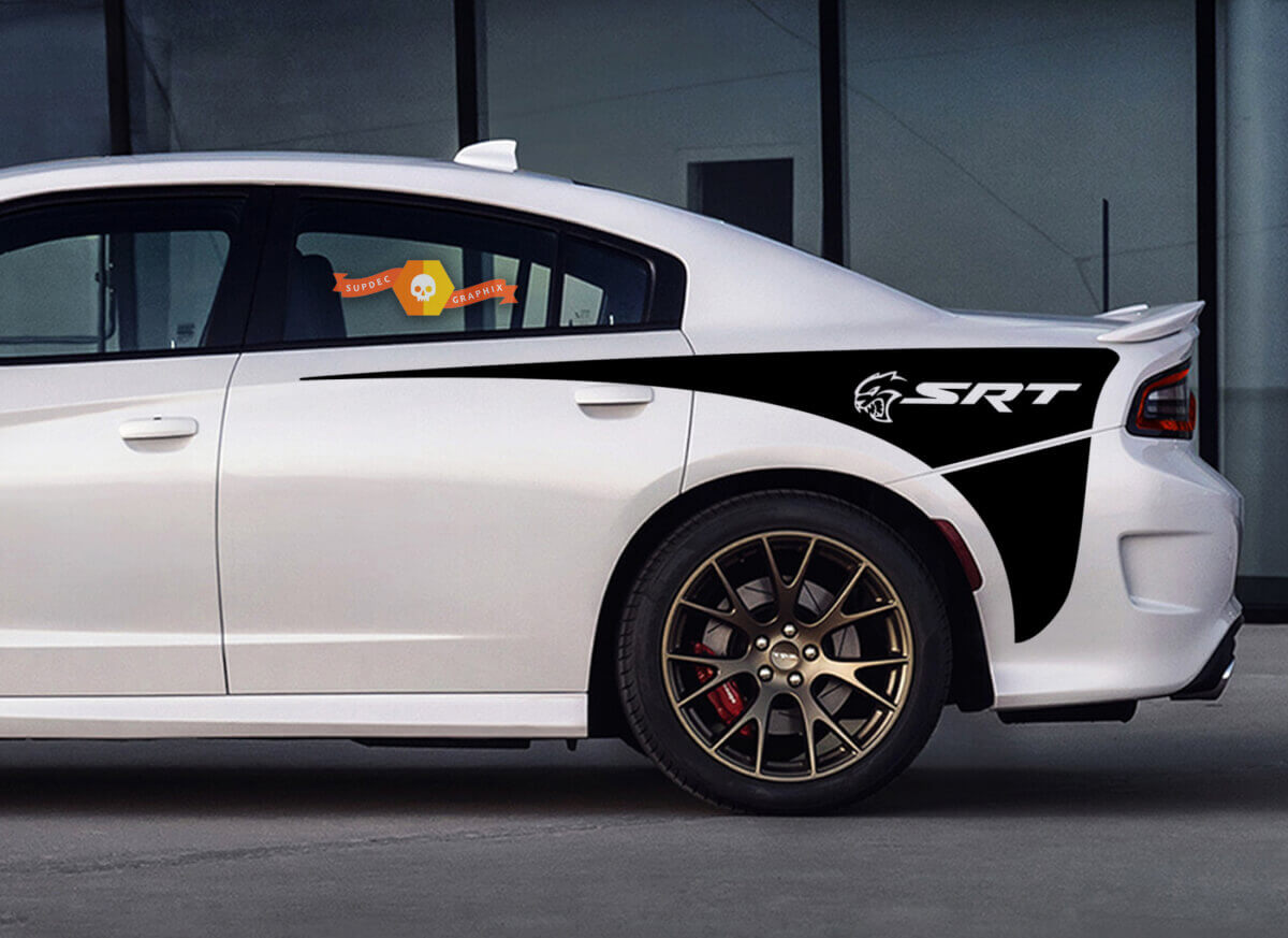 Dodge Charger SRT HELLCAT Rear Quarter Side Stripes 2015 2016 2017