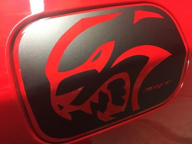 Dodge Charger HELLCAT SRT Gas Door Vinyl Overlay 2015+ Hemi Mopar decal sticker