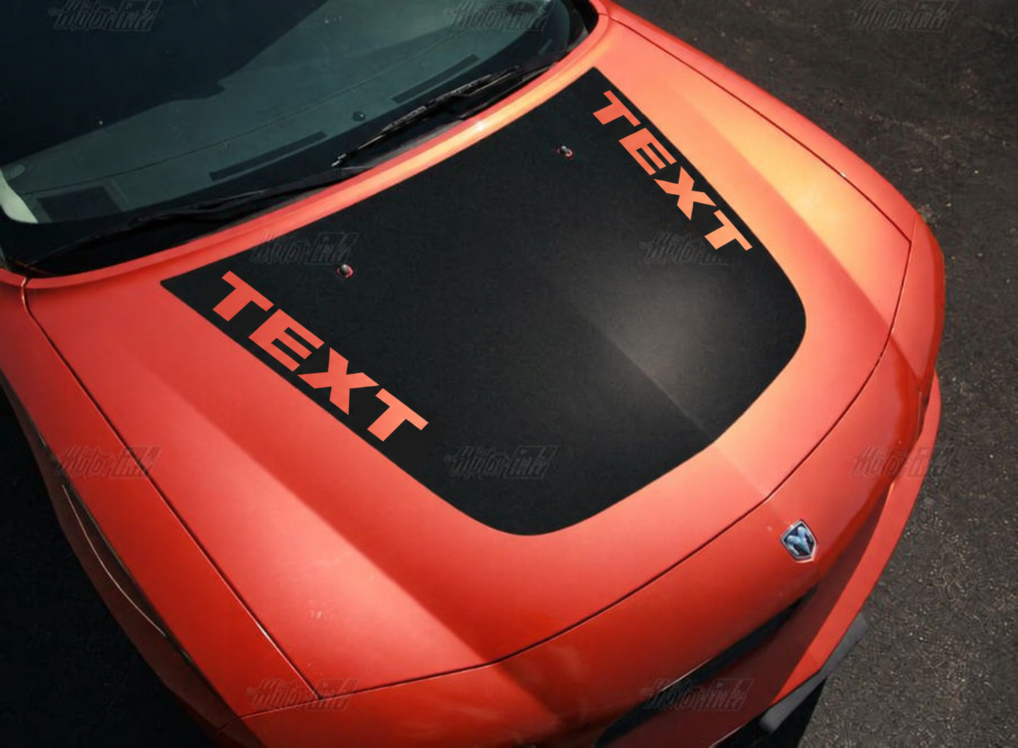 Blackout Custom Text Style Hood Vinyl Decal for Dodge Charger 2006-2010
