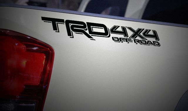 TRD Style 4x4 Off Road Bed Side Vinyl Decals Kit for Toyota Tacoma 2016