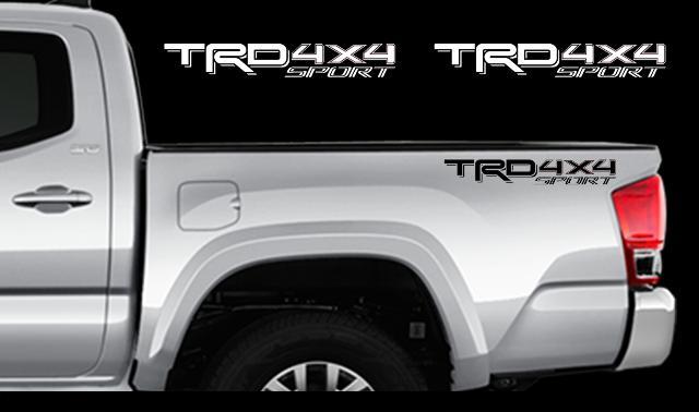 TRD 4x4 Sport Logo Bedside Vinyl Decal Sticker for Toyota Tacoma 2016-2017