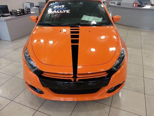 Autobarn Bonnet Stripe Decal Sticker 2 for Dodge Dart 2013-2017