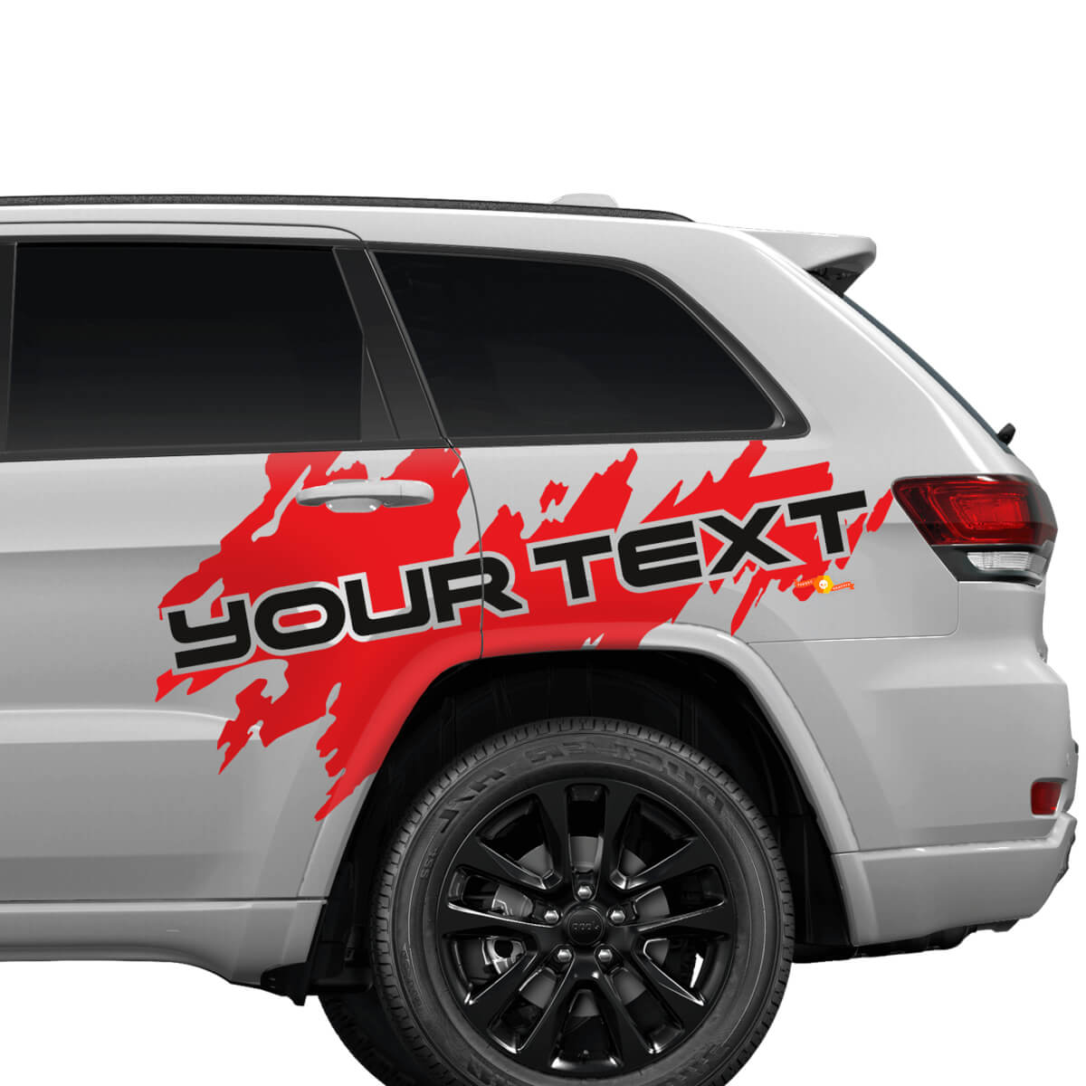 Custom Text Side Splash Graphic Vinyl Sticker Decal For Jeep Cherokee Trailhawk