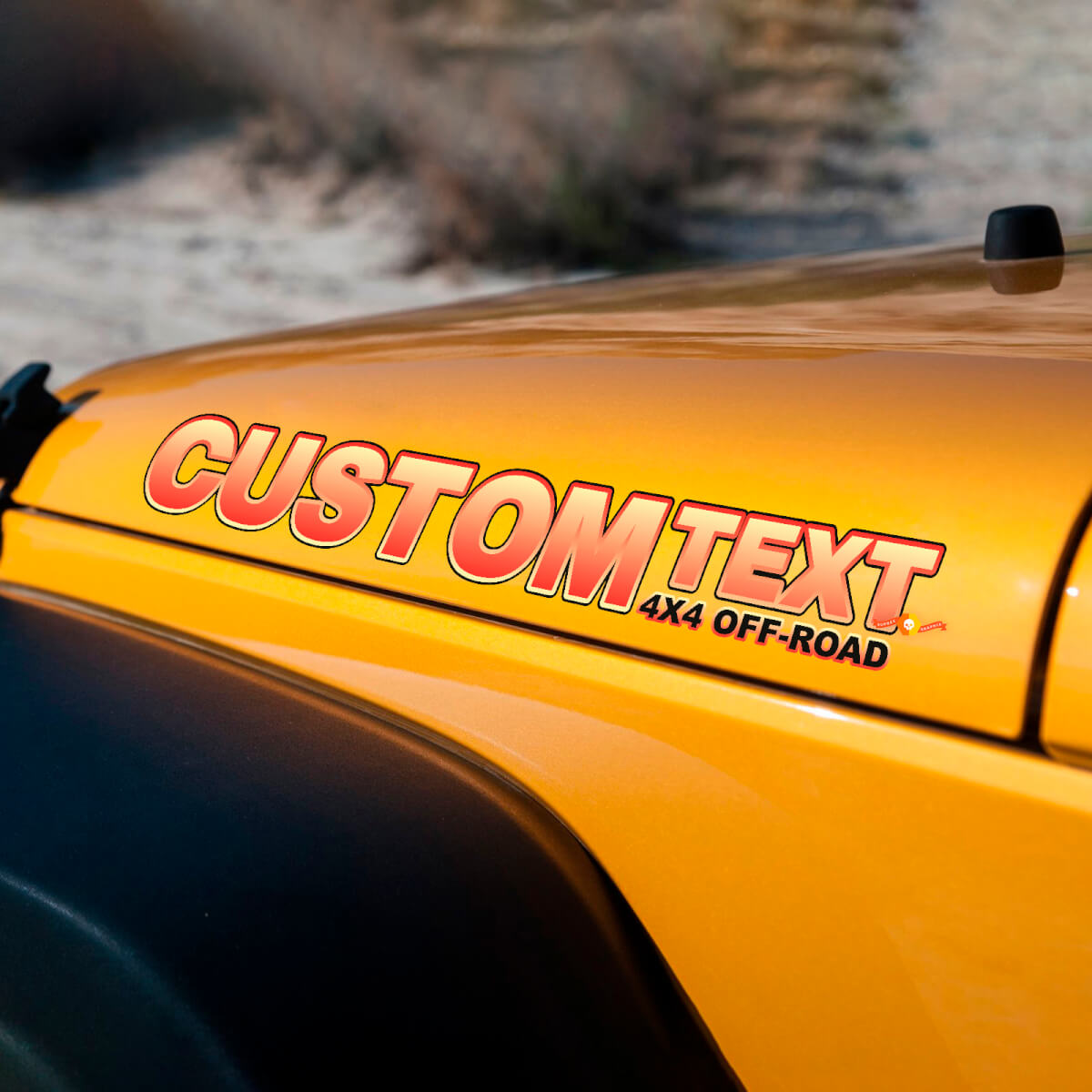 Lettres 4x4 Hors Route Autocollants Vinyle Capot pour Jeep Wrangler