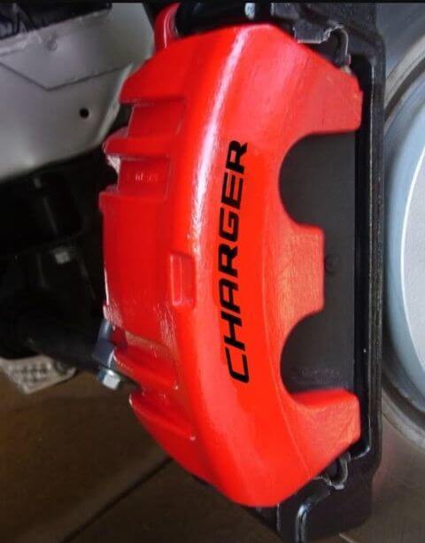 Brake Caliper High Temp Vinyl Decal Set for Dodge Charger