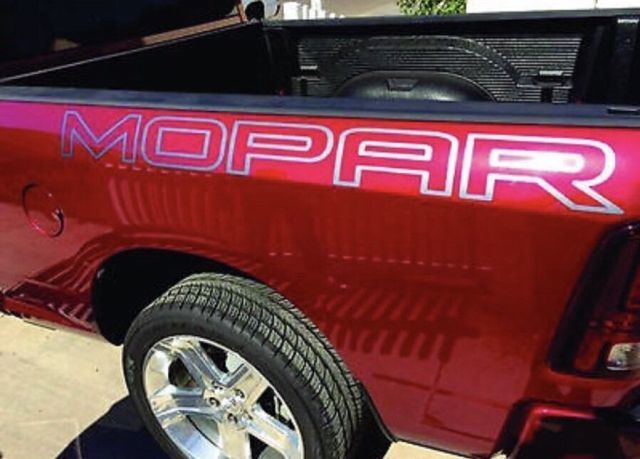 2 Dodge Mopar Truck Bed Stickers Decal HEMI