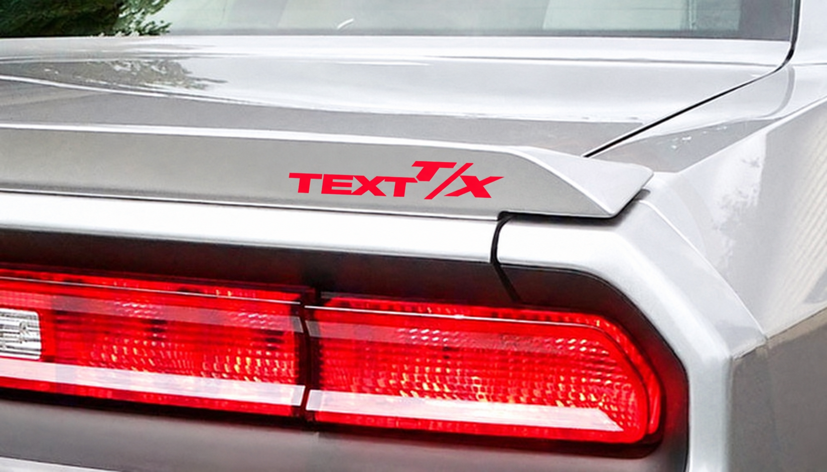 TEXT T/X Lettering Front Fender Trunk Vinyl Decal Sticker for Dodge Challenger
