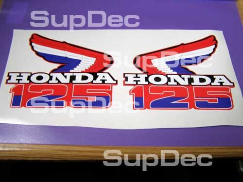 Honda 125 1985 Style Wing Vinyl Decal Pair for Honda