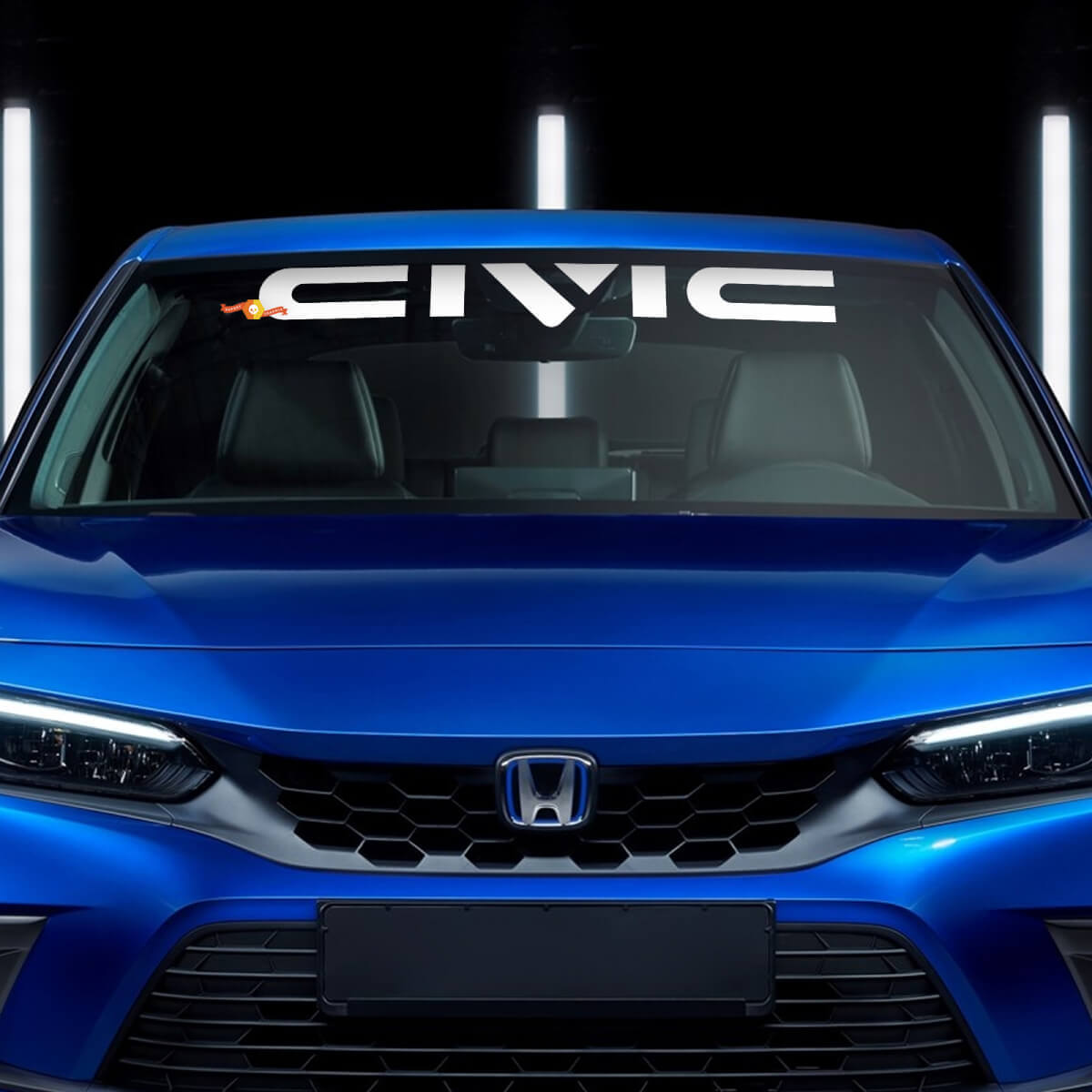 Brand Lettering Windshield Vinyl Decal Sticker for Honda Civic