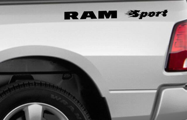 Ram Sport Custom Style Side Vinyl Decal Sticker for Dodge Ram 3500