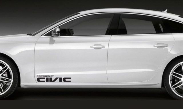 2pcs Powered by CIVIC 15