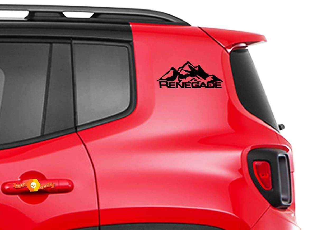 Pair Vinyl Door Decal Sticker Side Graphic Set for Jeep Renegade