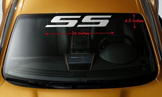 SS Windshield Banner Vinyl Decal Sticker f/ CHEVY CHEVROLET CAMARO IMPALA COBALT
