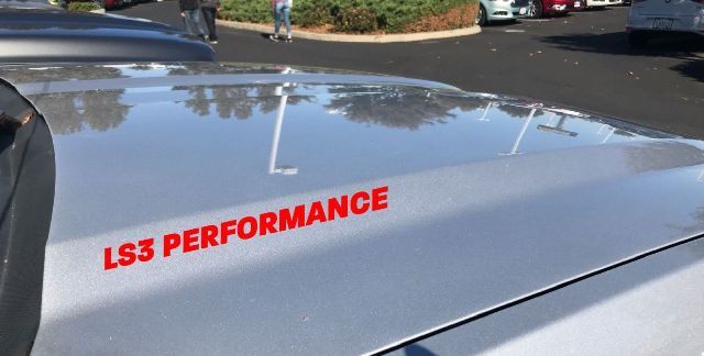 LS3 Performance Hood Vinyl Sticker Decal Logo Corvette ZR1 Pontiac G8 Camaro SS GM Red
