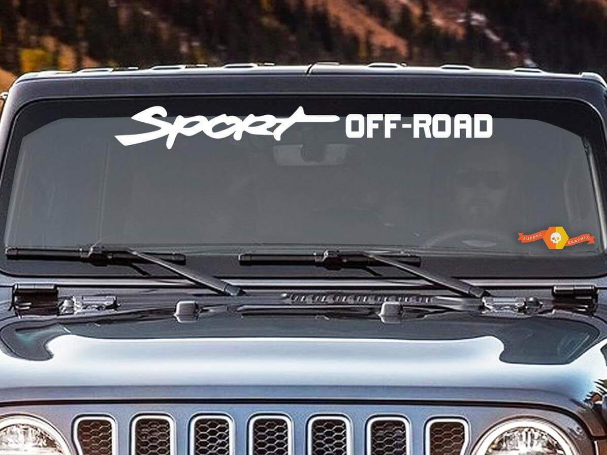 Sport Off Road Windshield Vinyl Decal Sticker for Jeep Wrangler