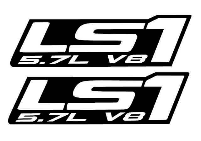 LS1 Vinyl Decal Pair for Chevy Camaro Corvette Trans Am