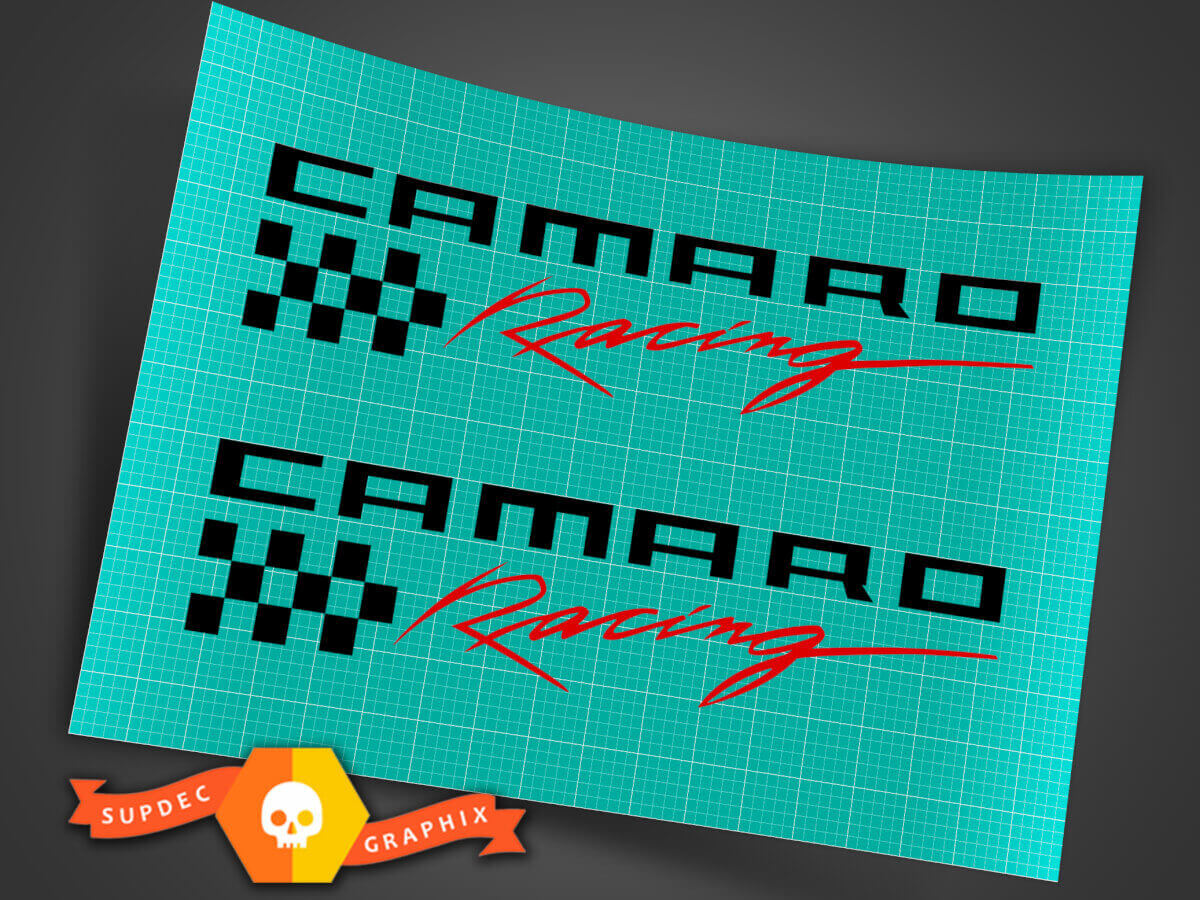 Chevrolet Camaro LS LT RS SS Zl1 Z28 Racing Side Skirt Guard Vinyl Decal Sticker 2