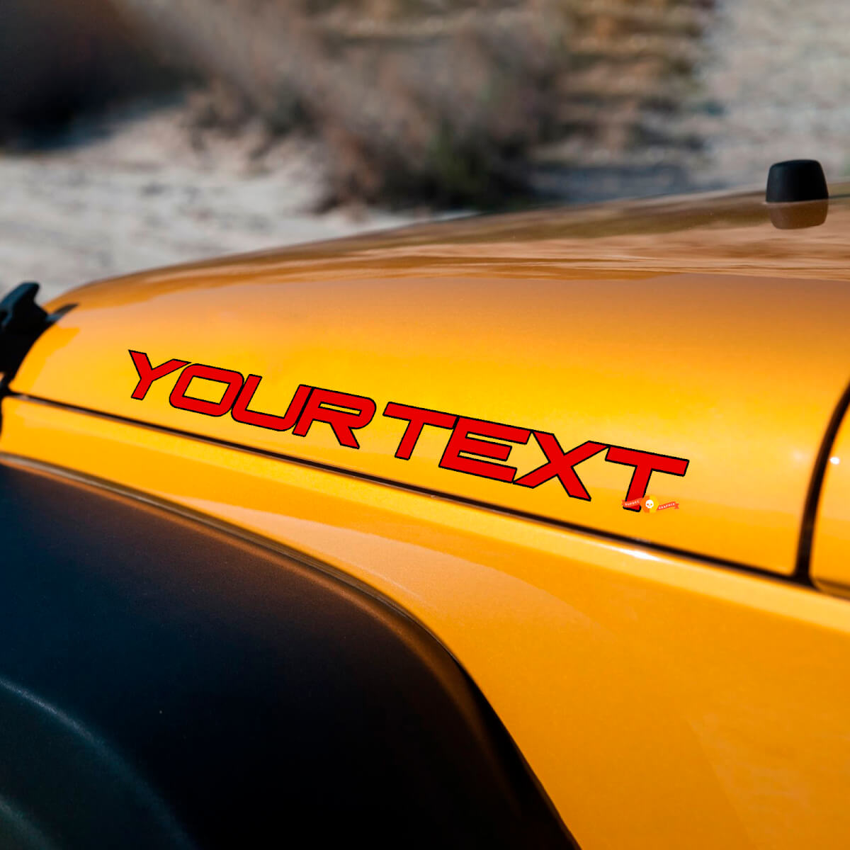 Adesivo laterale personalizzato in vinile per cofano per Jeep Wrangler Rubicon