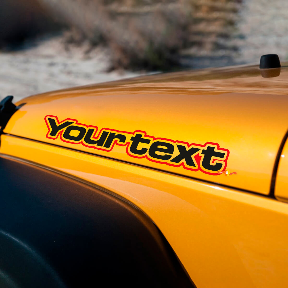 Custom Text Bonnet Aile Autocollant Vinyle pour Jeep Wrangler Renegade