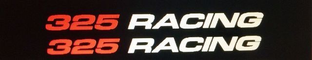 (1) Pair 325 RACING Hood Sticker Decal For The 5.3L Chevy Silverado, Malibu, Impala
