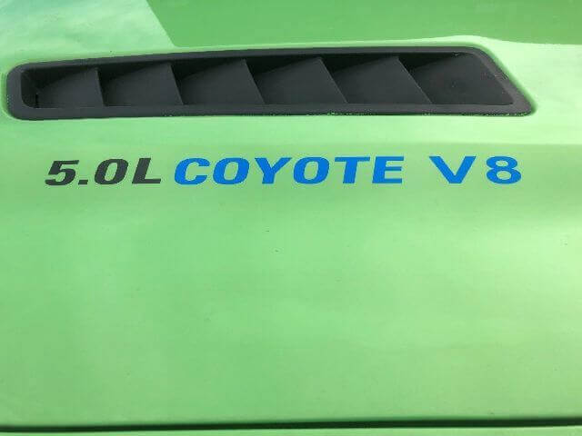 5.0L Coyote V8 Hood Vinyl Decal Emblem Set for Musclecar 