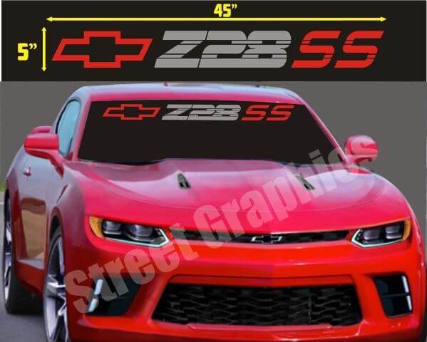 Z28 SS Logo Windshield Vinyl Decal Sticker for Chevrolet Camaro