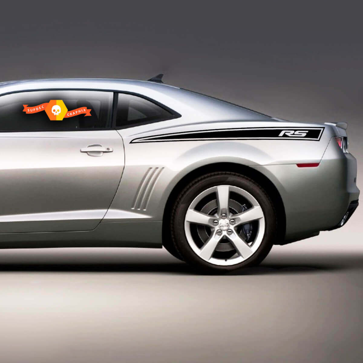 RS Outline Stripes Bedside Vinyl Decal Sticker for Chevrolet Camaro 2010-2013