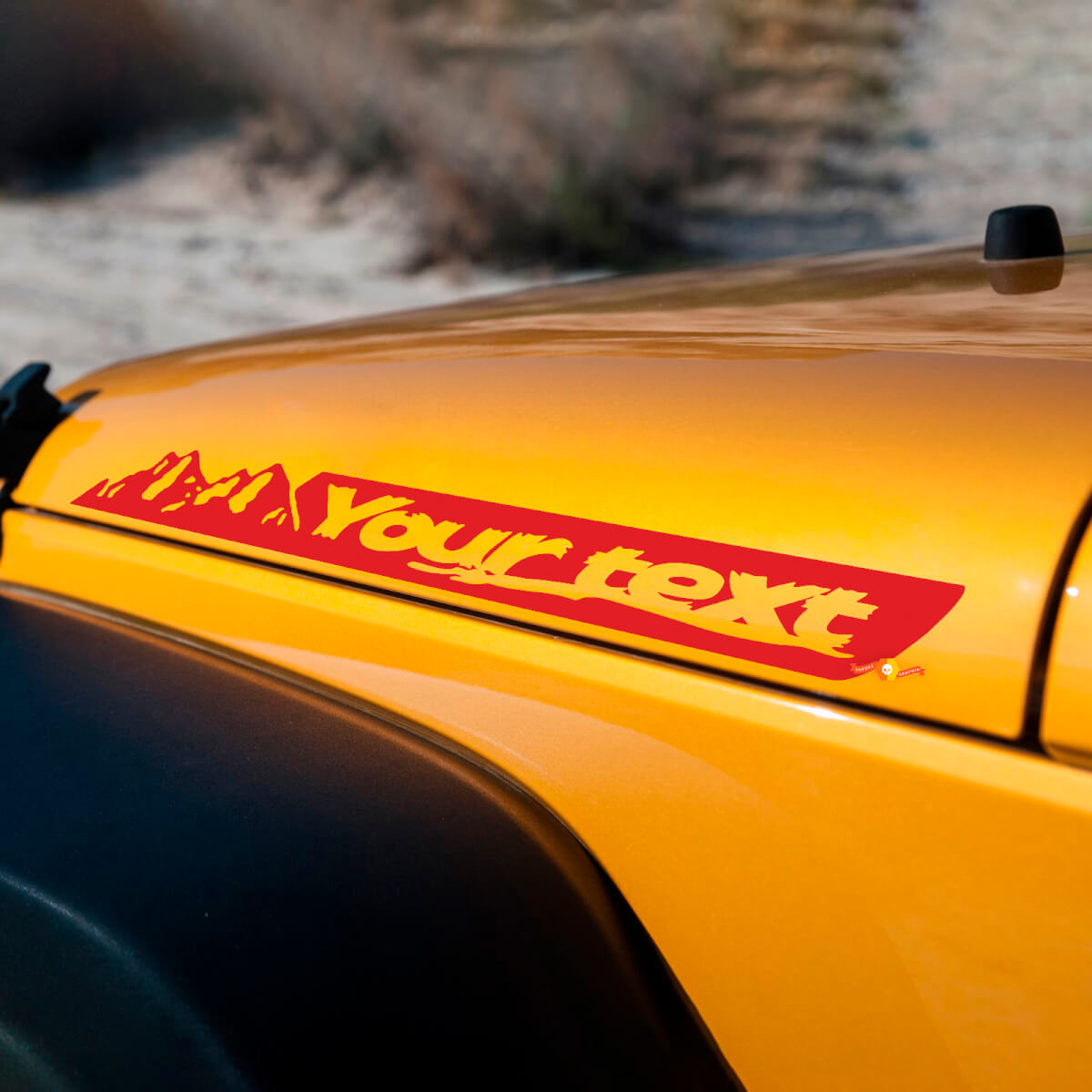 Індивідуальна вінілова наклейка на капот з боковим малюнком гір для Jeep Wrangler JK Renegade