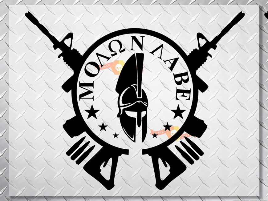 Molon Labe Spartan Helmet Hood Vinyl Decal Sticker for Jeep Wrangler