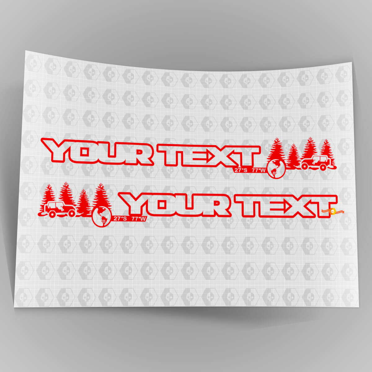 Paquet de 3 Autocollants Vinyle pour Capot Tout-Terrain pour Jeep Wrangler Unlimited