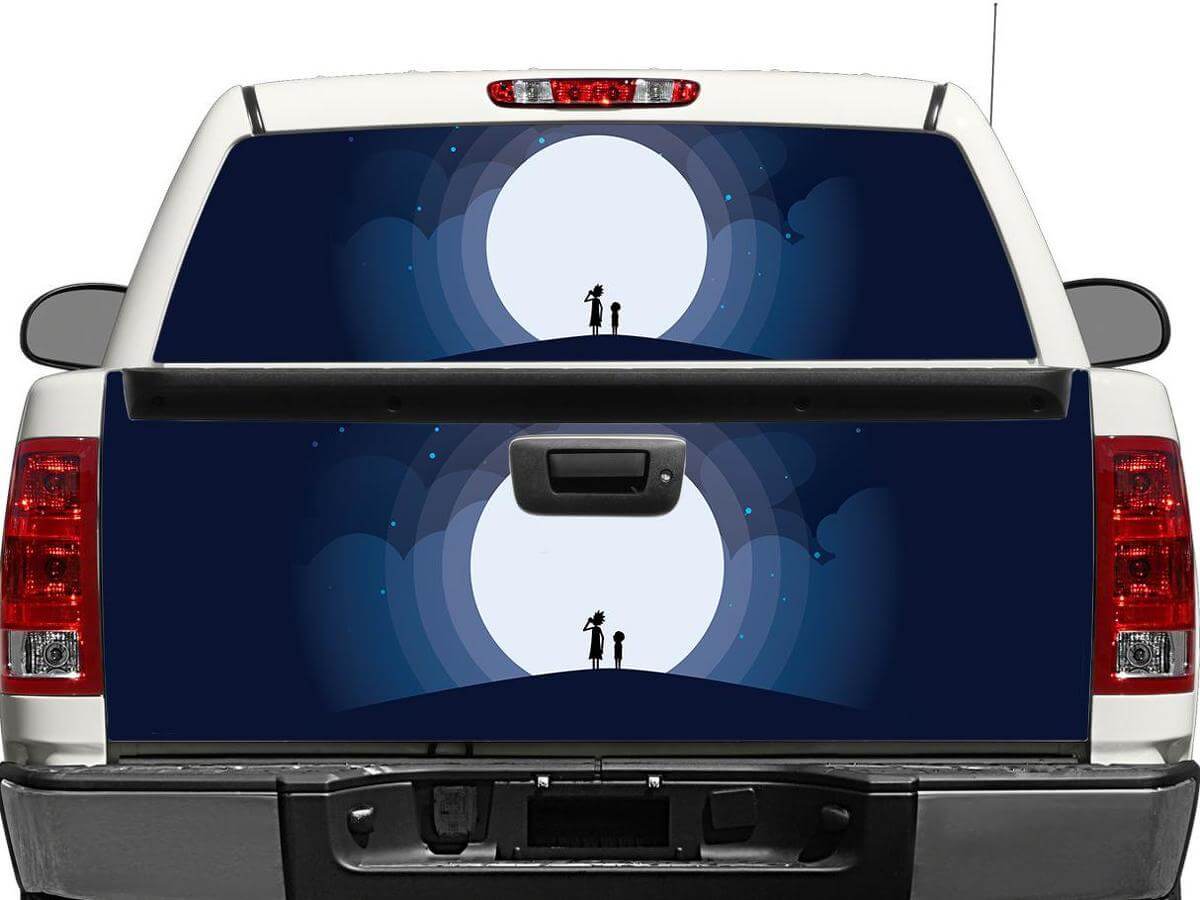 Rick and Morty Cartoon Rear Window or Tailgate Vinyl Decal for Pick-up Trucks SUVs