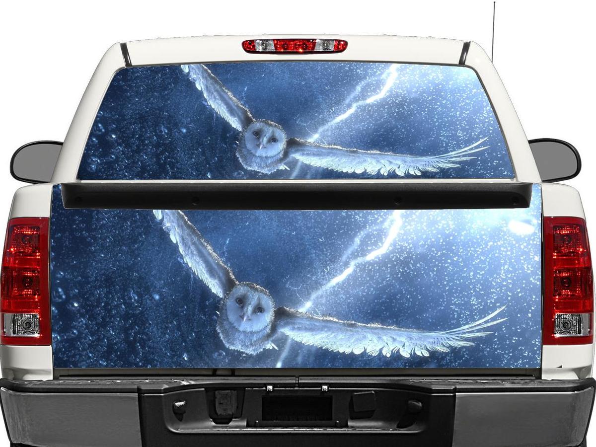 Snowy Owl Rear Window or Tailgate Vinyl Decal for Pick-up Trucks SUVs