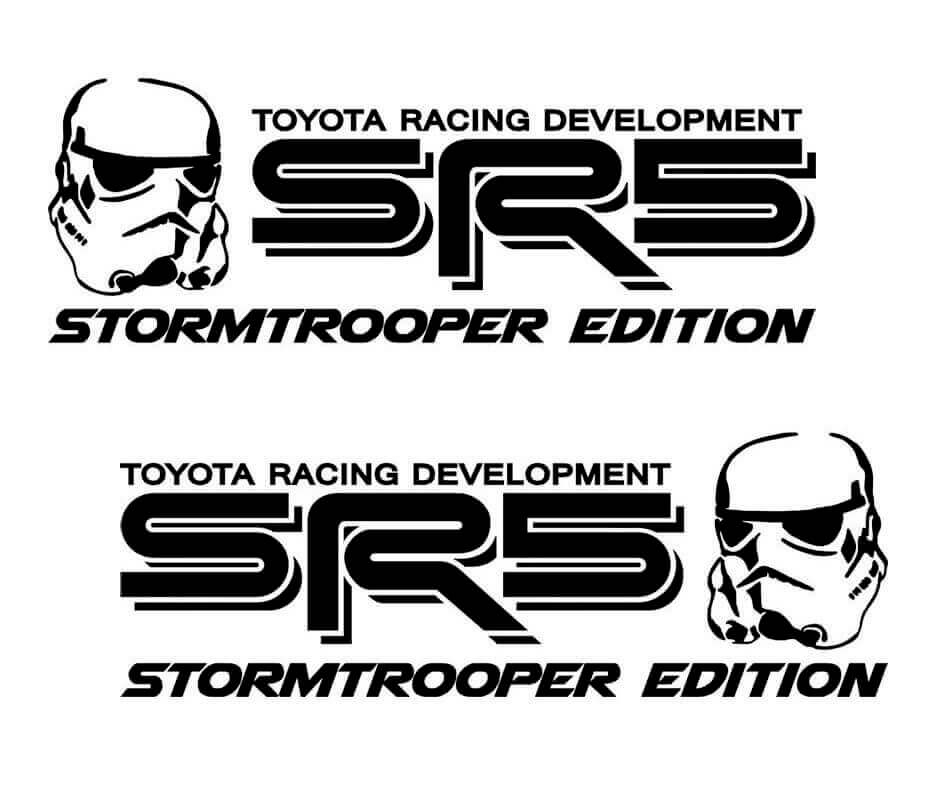 SR5 Stormtrooper Edition Side Vinyl Decal Pair for Tacoma Tundra