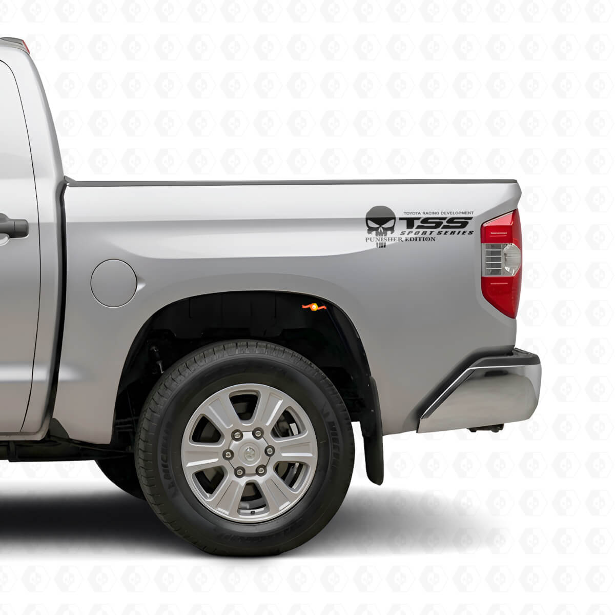 Toyota TSS Truck Sport Series Racing Tacoma Tundra The Punisher Sticker Decal Vinyl 2Pcs