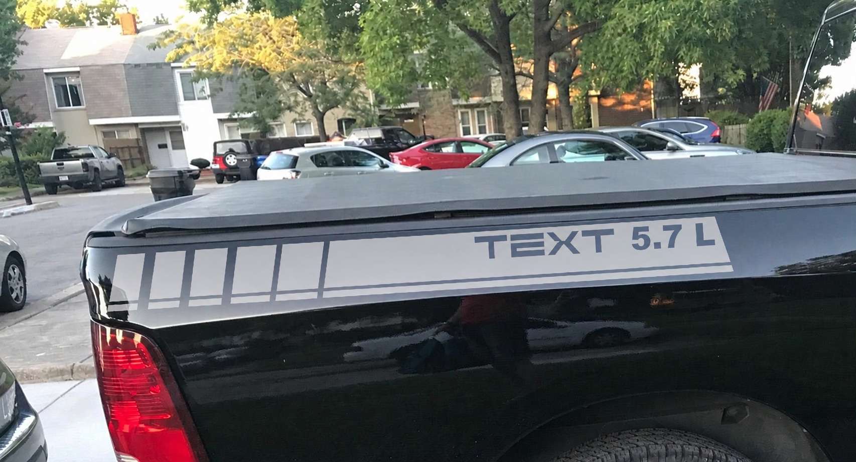 Custom Text Rear Back Graphics Vinyl Stripes 2023 fits Dodge Ram 1500 5.7 L