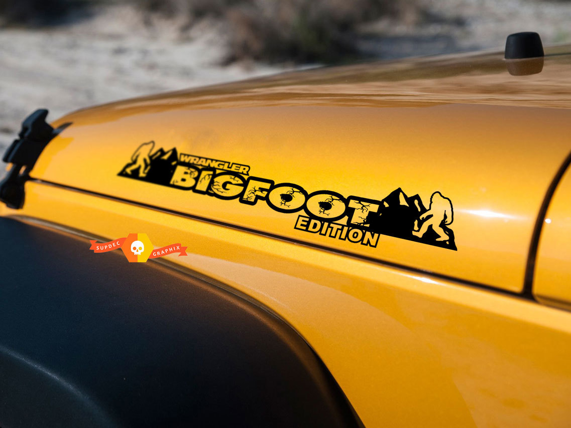 Bigfoot Mountains Edition Hood Decals for Jeep wrangler hoods