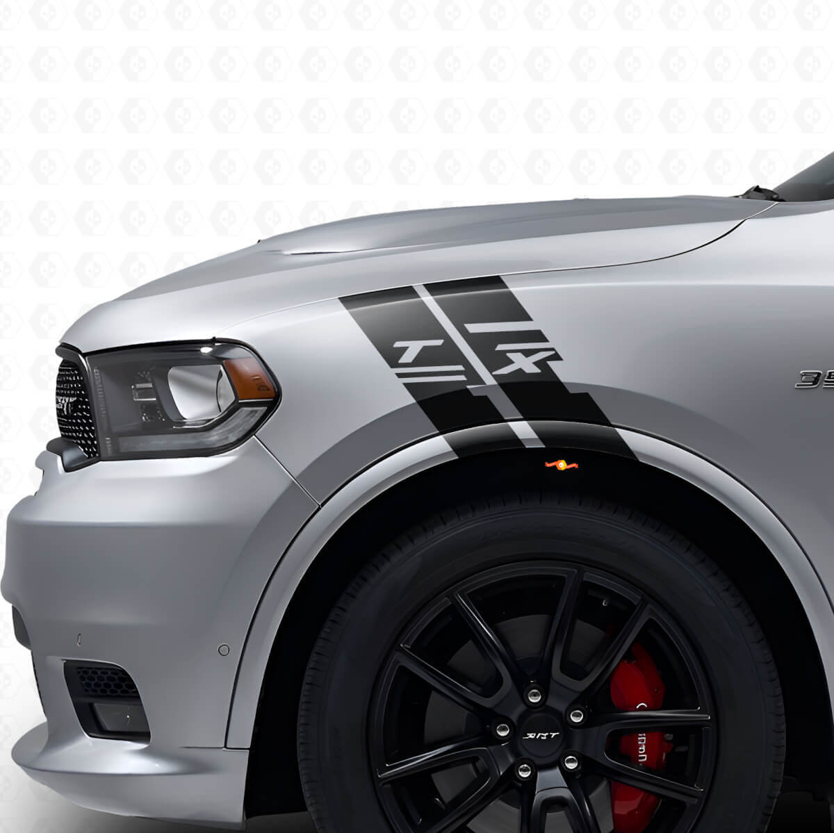 Custom Side Fender Hash Stripe Vinyl Decal Kit for Dodge Durango 2009-2020 