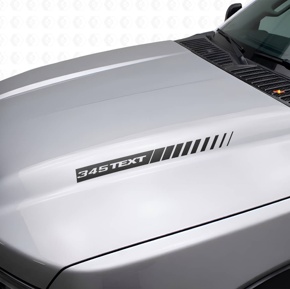 345 Hemi Style Custom Hood Stripes Vinyl Decals for Dodge Ram & Charger