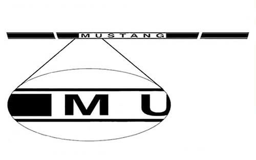 Ford Mustang Rocker Panel Door Side Stripes Stickers 2005 - 2020 RH