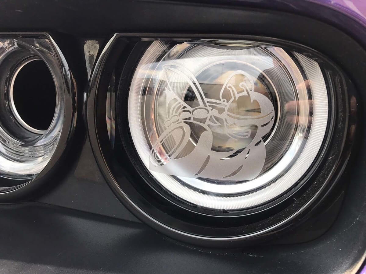 Scat Pack Bee Headlight Vinyl Decals for Dodge Charger Challenger