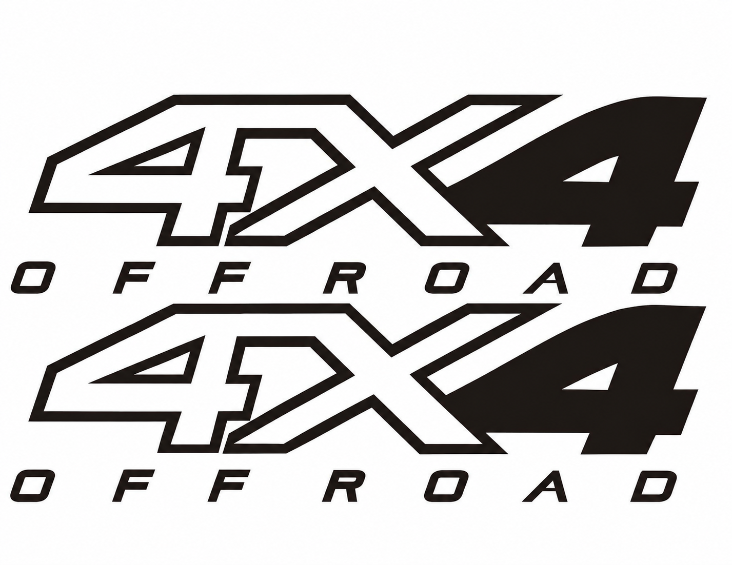 4X4 OFF ROAD Pair Bedside Vinyl Decal Sticker for Ford F-250