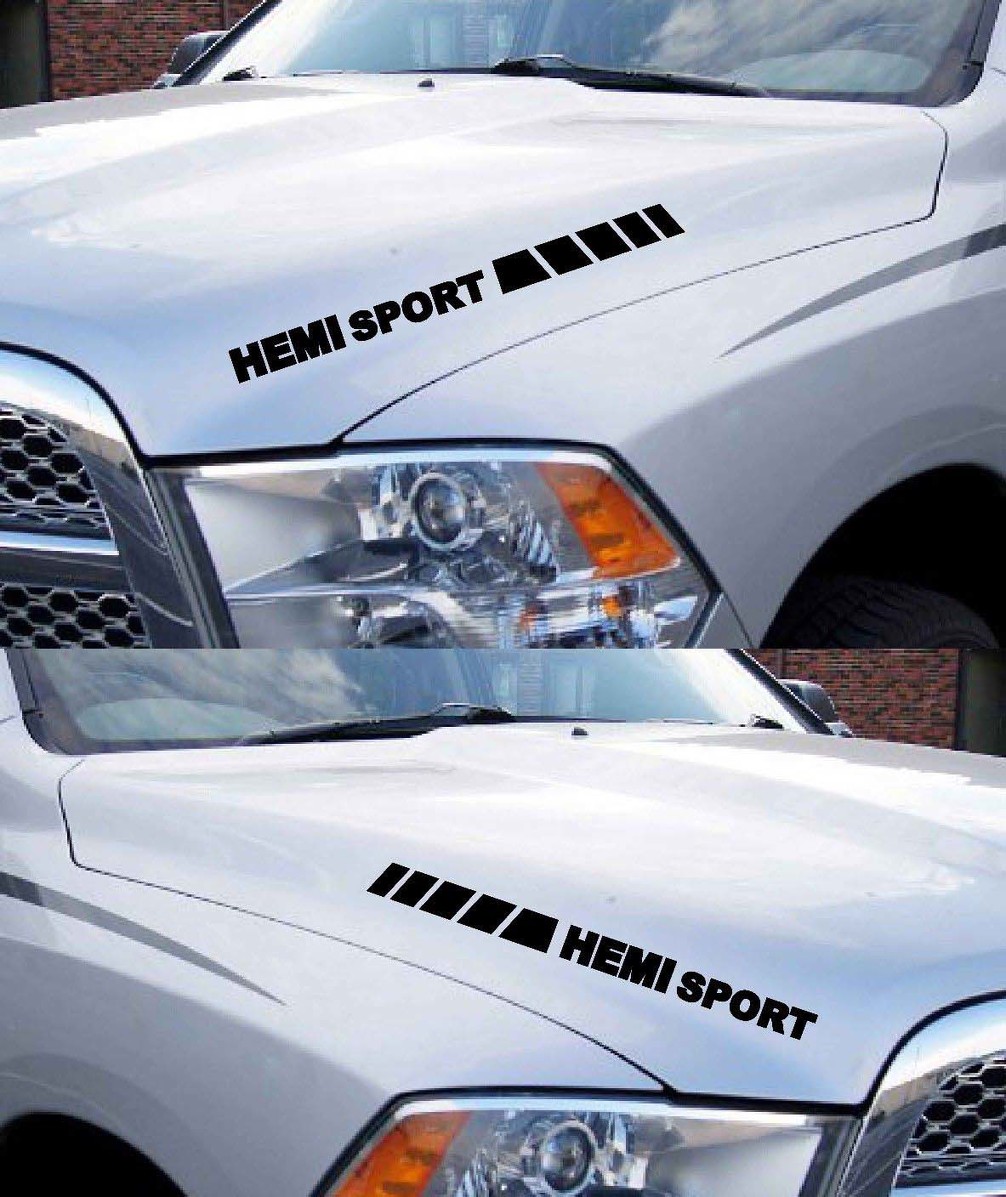 Dodge Ram Hemi Sport 1500 2500 Hood Vinyl Stickers Decals Racing Stripes Mopar Rebel RT 2022
