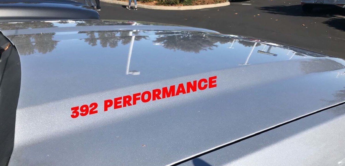 392 Performance Hood Vinyl Decal Kit for Dodge Challenger Charger V8