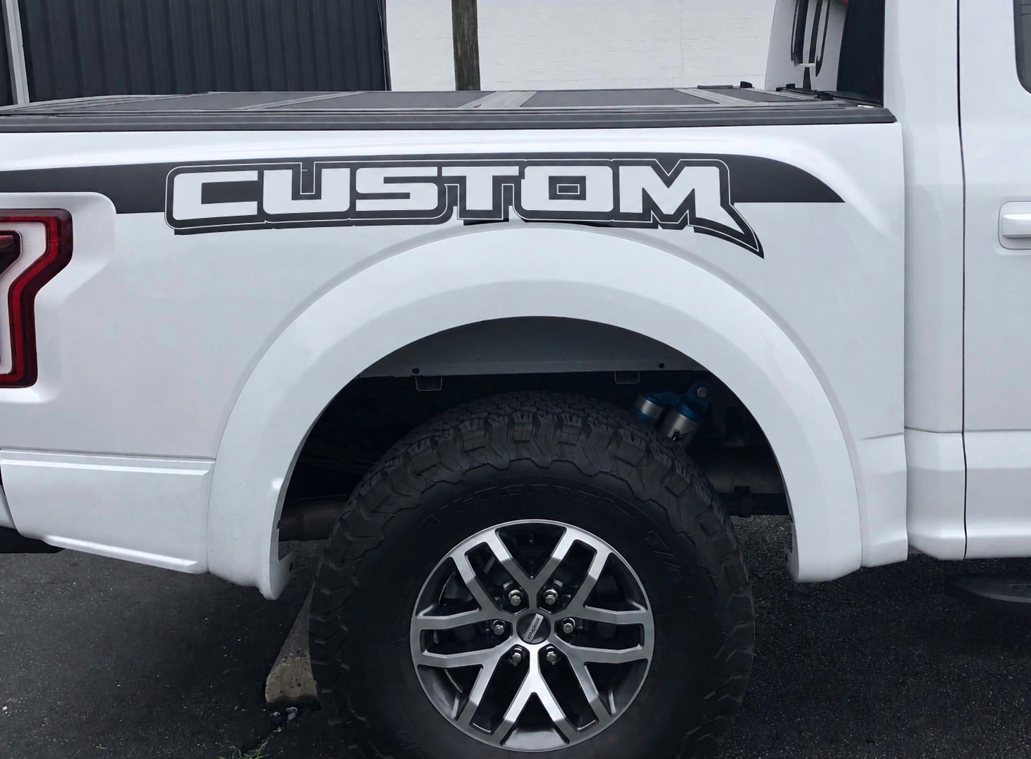 CUSTOM Accent Pair Bedside Vinyl Decal Sticker for Ford F-150 2017-2018