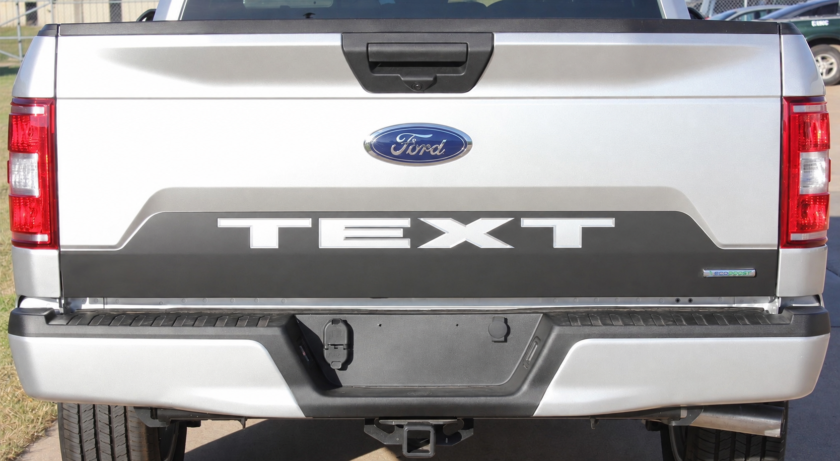 TEXT Speedway Blackout Tailgate Vinyl Decal Sticker for Ford F-150 2018