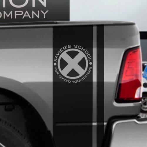 Hemi Dodge Ram RT Vinyl Side Stripes X-Men Xavier School logo Comics superheroes