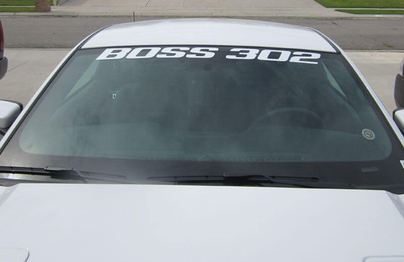 FORD MUSTANG BOSS 302 WINDSHIELD BANNER - 2012 - 2020 WINDOW DECAL VINYL STICKER