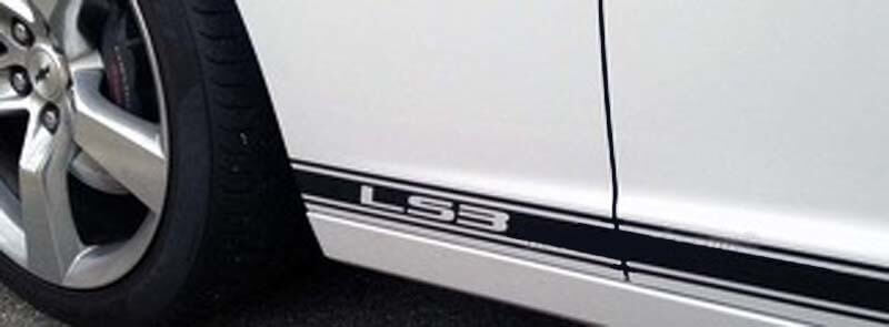 2010 - 2015 Chevrolet Camaro SS RS LS Rocker stripe stripes Stickers Decals graphics
